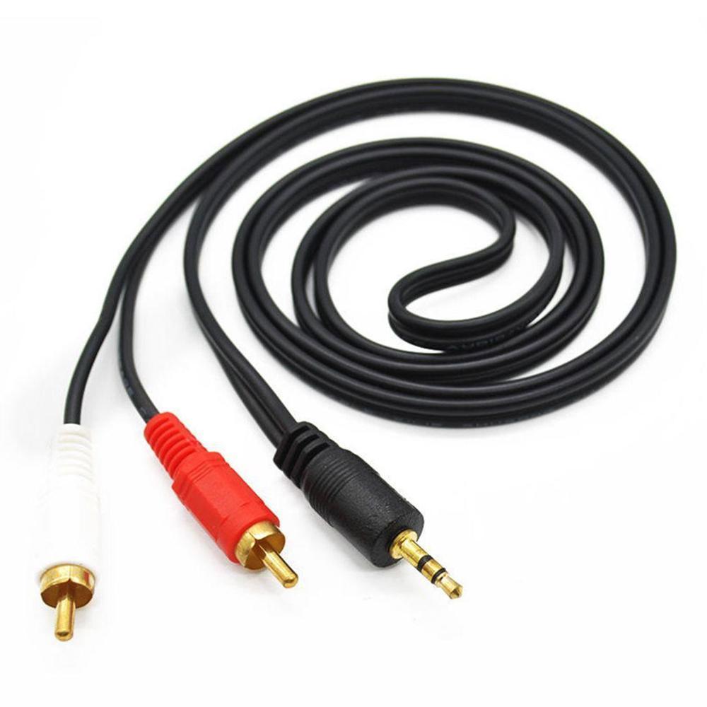 3.5mm Plug Jack Connector To 2RCA Male Music Stereo Adapter Cable Audio AUX Line for Phones TV Sound Speakers