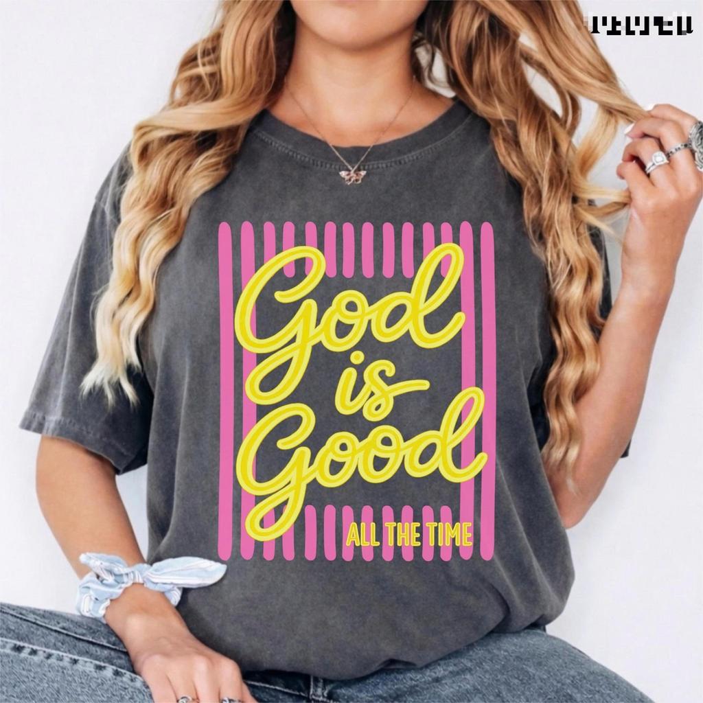 God is Good All the Time Tee, Cute Christian Shirt for Teen Girls
