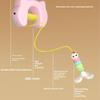 Funny Pet Kitten Self Play Intelligent Hanging Feather Bell Automatic Lifting Lowering Swing Pet Self -Hi Elastic Rope Toys