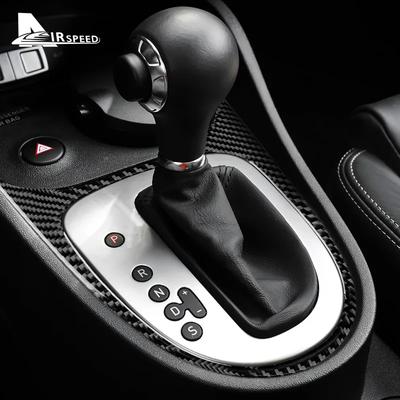 For Seat Leon 2005 2006 2007 2008 2009 2010 2011 2012 Real Soft Carbon Fiber LHD RHD Car Gear Shift Panel Sticker Accessories