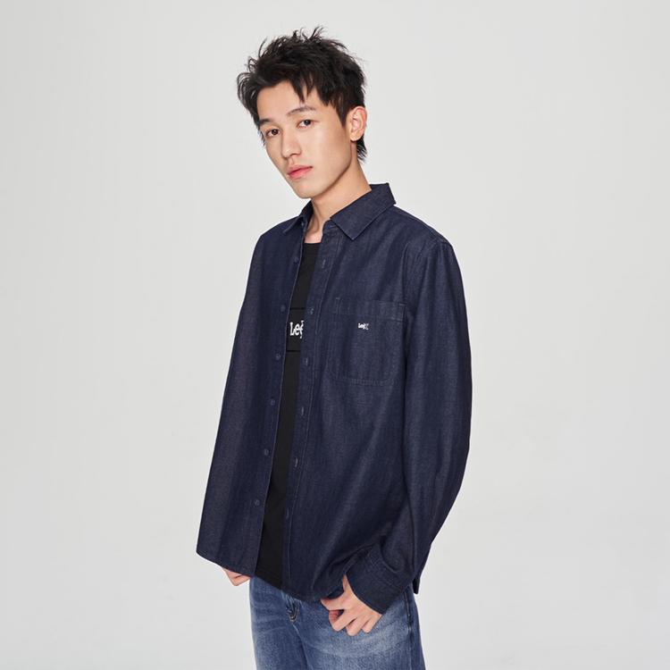 Lee Shirts Men's Lapel Moderate Denim LMT0097916DE00F898L00