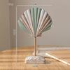 Colorful Shell Wood Statue Artwork Ornaments Desk Decoration Creative Shell Sculpture Wooden Crafts Room Aesthetic Decor