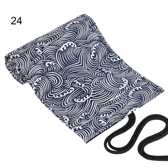 

Многоцветный холщовый пенал большой емкости с 12/24/36/48 отверстиями, сумка для хранения 24 темно-синий