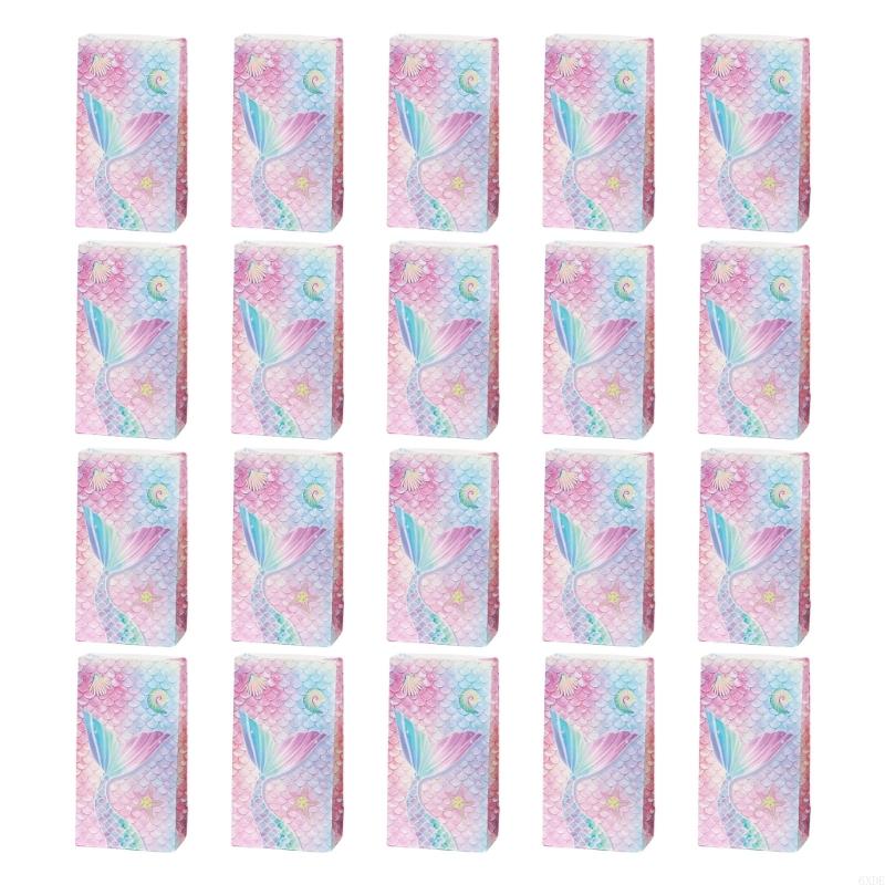 

Mermaids Gift Bags Birthday Gift Bag Kraft Paper Bags with Handle Gift Bags Sacks for Birthday Wedding Party 6XDE