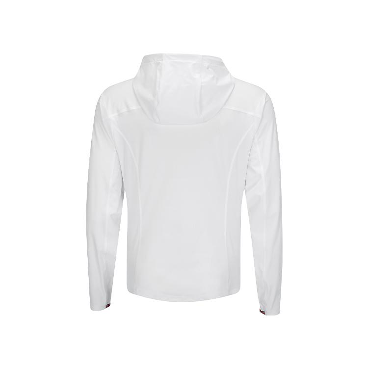 Li Ning Tennis Series Comfortable Simple Brand Logo Long Sleeve Hooded Windbreaker Women outerwear White AFDV828-1