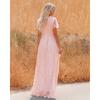 Vestido Maxi de Tul Transparente Otoño Invierno Nuevo, Vestido de Novia Pullover con Escote en V Profundo Estilo Europeo Americano, Bata Larga para Mujer de Ocio
