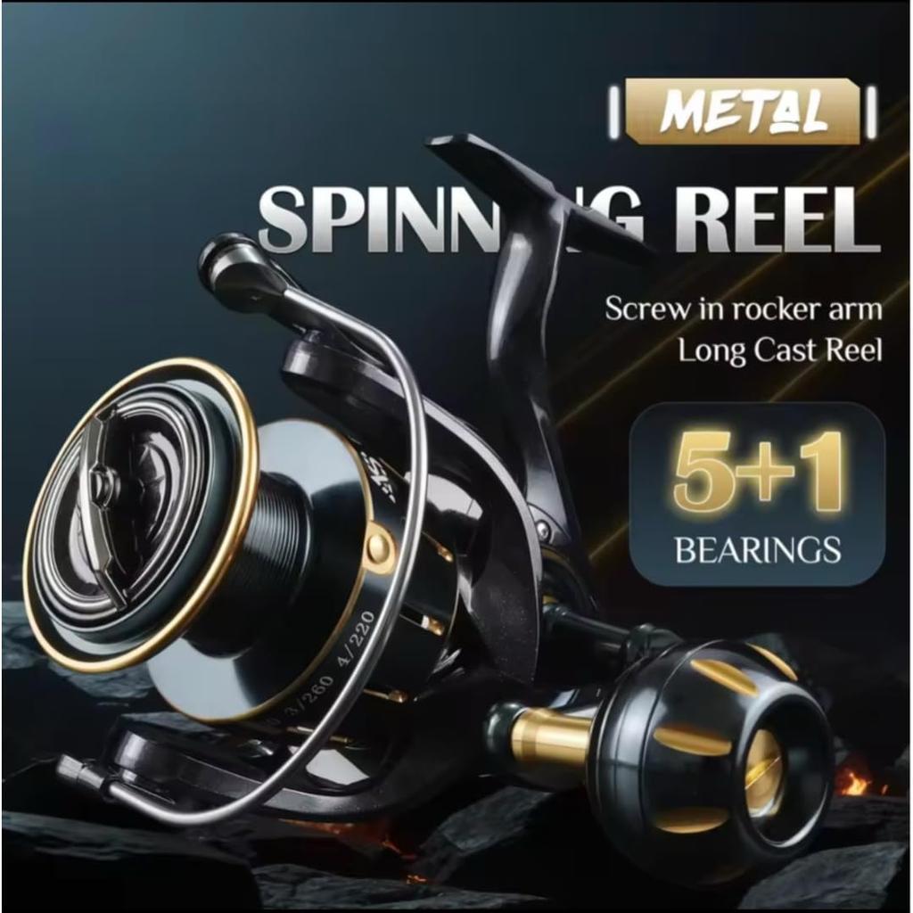 SW 5000 Spinning Max Drag Gear Ratio Weight Interchangeable Threaded Ball Suitable for and Surf Suitable for Multiple Saltwater Fishing Fi's+7 Reel,