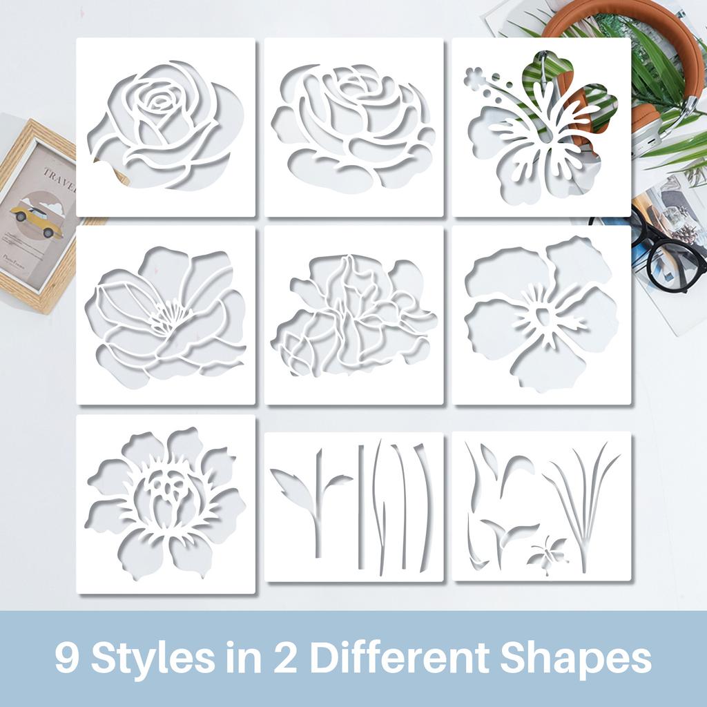 New Style, Peony Flower, Painting Template, Garden Decoration Theme, Horticultural Wall Spray Painting, Home Painting Tool, DIY Painting Template