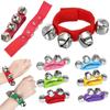 2PCS Red Wrist Band Bell Shaking Bells Festival Decorating Jingle Party Noise Produce Accompaniment Christmas NewYear Favors ZYF