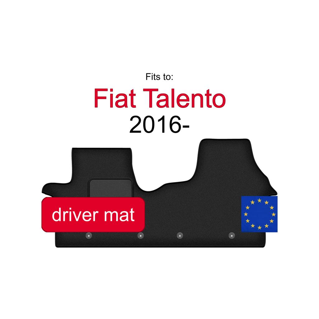 Driver Velour Floor Mat For: Renault Trafic Iii Complete (2016-)
