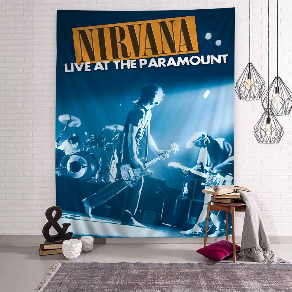 Nirvana Band Magazine Chart Arazzo Boemo Arazzi da Parete Mandala Decorazioni Artistiche da Parete
