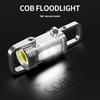 Mini Keychain Light COB Floodlight with Red Blue Warning Type C Fast Charging IPX4 Waterproof for Camping Hiking Night Riding