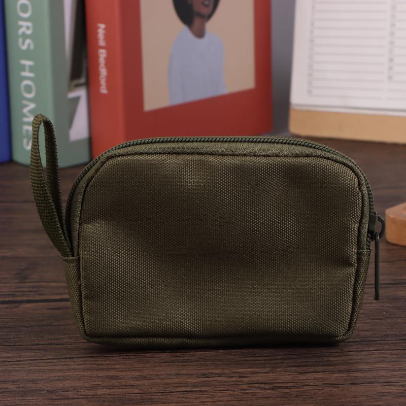 Oxford-stoff Herre Lommebok Ørepropp Oppbevaringsveske Kredittkortholder Etui For Gutter Jenter Reise Bankkort Organiserer Glidelås Myntpung