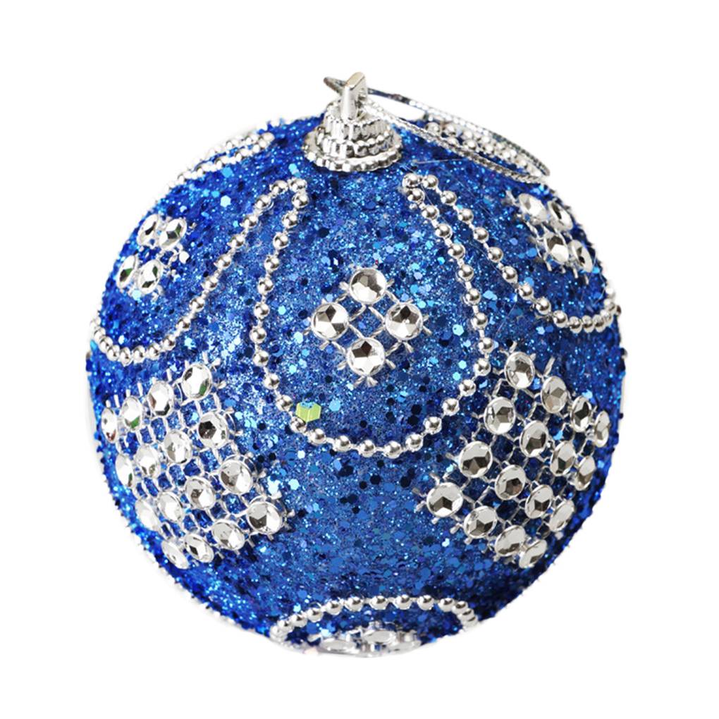 

1 шт. Рождественские елочные шары из хрустальной пены, блестящие бусины, цепочка, украшение на Рождество своими руками -