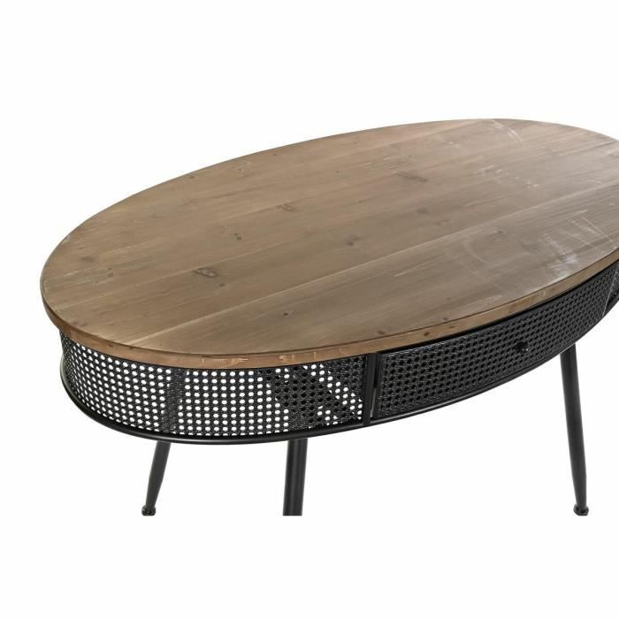 Console - Sapin Noir - Métal - Moderne Et Élégante - 120 X 65 X 77 Cm