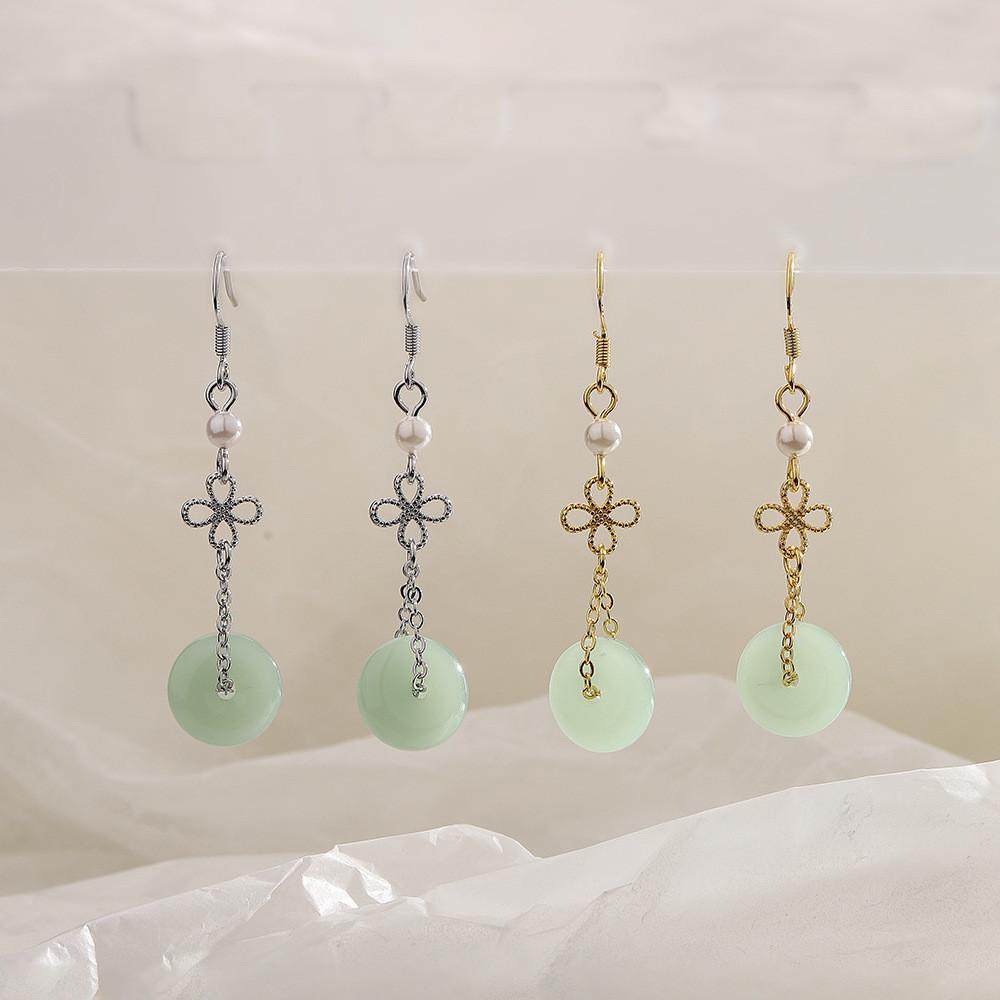 Chinese Knot Retro Pearl Ear Hooks Hanfu National Tide Highgrade Pearl Ear Drops Tassel Pendants Ear