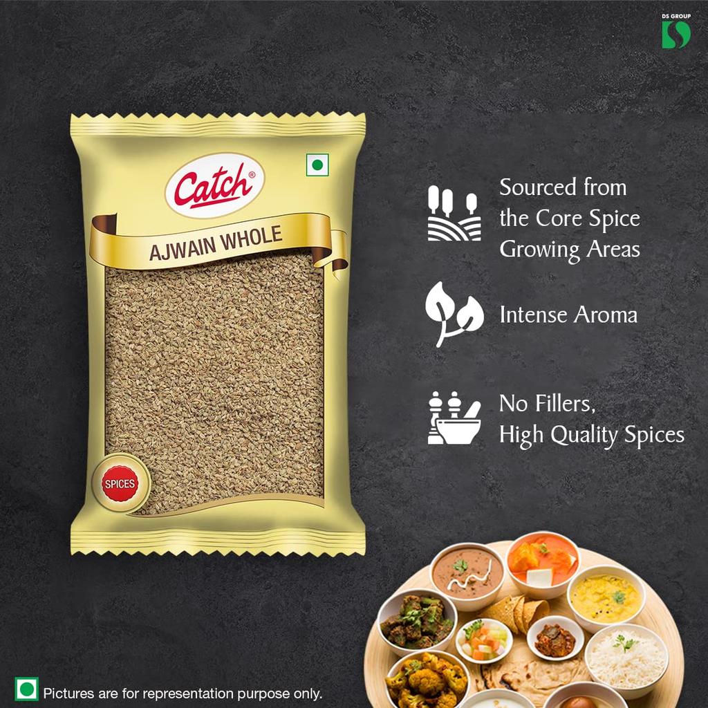 Catch Ajwain Whole Carom Seeds 100 g Pack of 2 for Cooking, Seasoning, and Flavoring – Premium Quality, Aromatic, Natural Digestive Spice