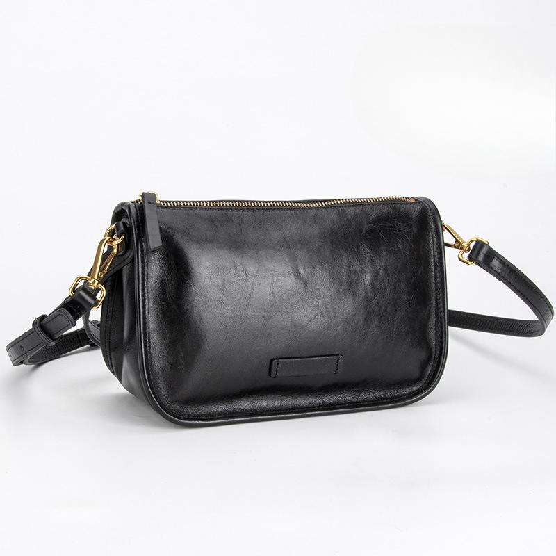 Leather Underarm Bag, Niche Top-tier Leather Hand Bag, Shoulder Bag, High-end Trendy Crossbody Bag