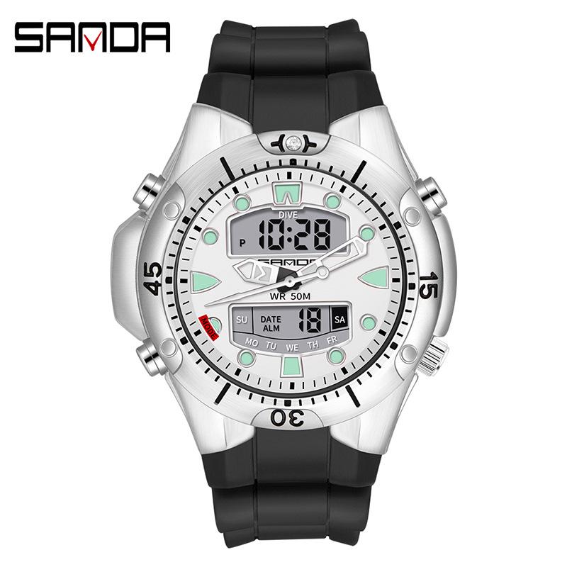 Sanda Men's Multifunctional Sports Electronic Wristwatch - Personalized, Cool, Versatile Design
