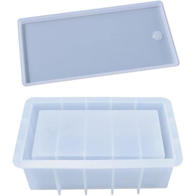 Dominoes Box with Lid Epoxy Resin Mold Chess Tissues Napkin Storage Case Silicone Mould DIY Crafts Jewelry Holder Mold As the Picture Shown