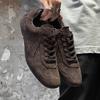 Commuter casual shoes German training shoes men's and women's flat minimalist training shoes retro brown -J