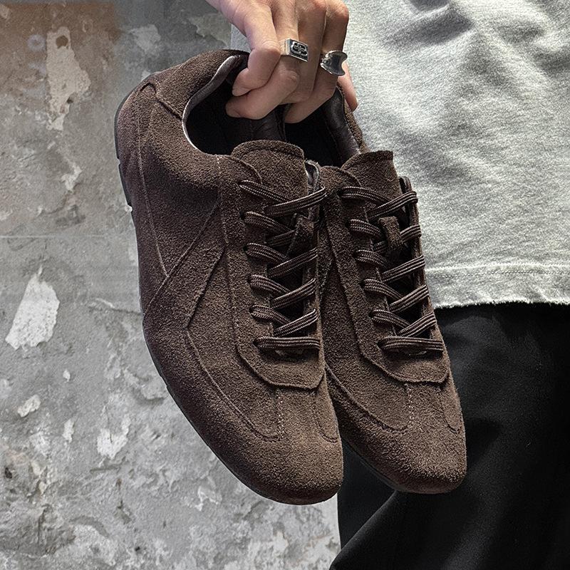 Commuter casual shoes German training shoes men's and women's flat minimalist training shoes retro brown -J