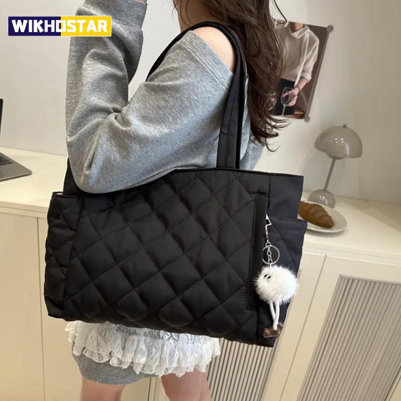 Rectangular Large Capacity Single Shoulder Bag for Commuting To Work Korean Style Women's Tote Bag Lightweight Casual Handbag