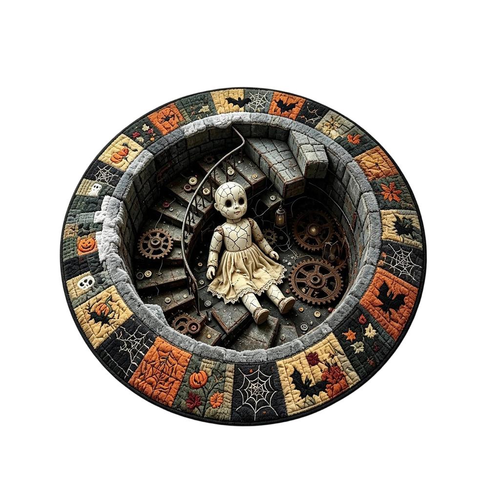 Halloween Round, Decorative Circular Area for Living Room Bedroom Indoor Floor Decor