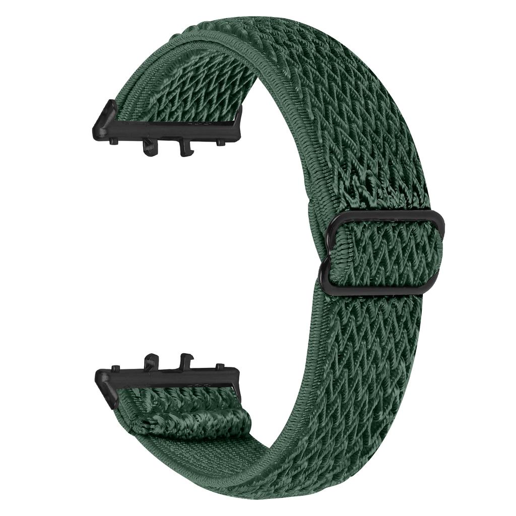 For Honor Watch X5 Watch Band Wave Pattern Nylon Woven Strap with Black Connector
