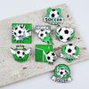 8PCS Elegant Soccer Themed Brooches Zinc Alloy Safety Corsage Pin Souvenir Perfect For Gifting And Event