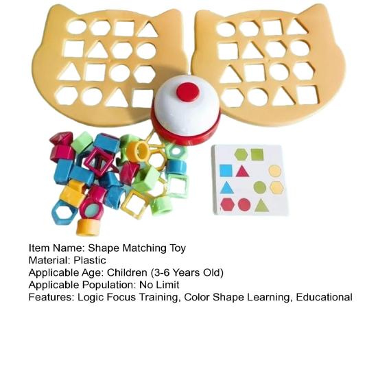 1 Set Geometry Shape Matching Game Toddlers Boys Girls Logic Focus Training Color Shape Learning Educational Toy Multi-player Interactive Puzzle Board