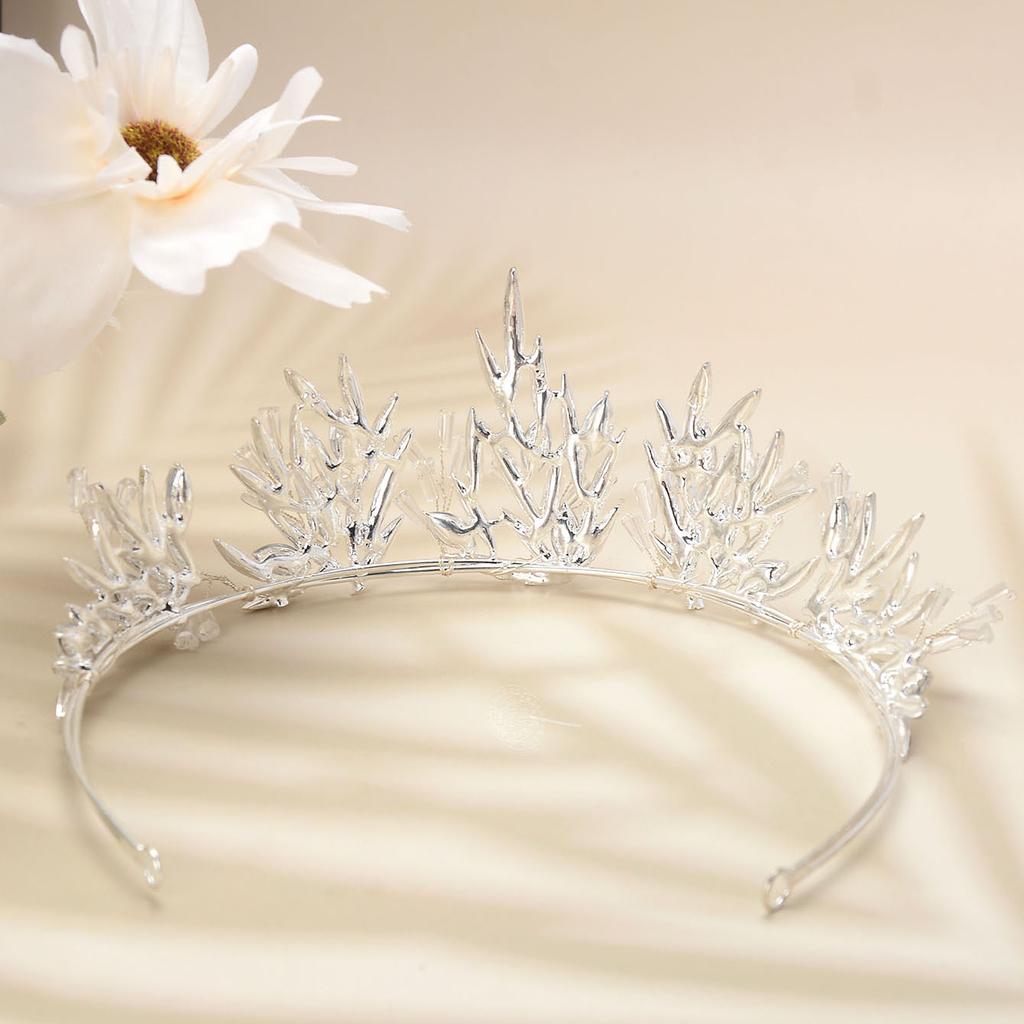 Korean Style Bridal Alloy Rhinestone Flower Decoration Crown Suitable for Ladies Wedding Banquet Wear