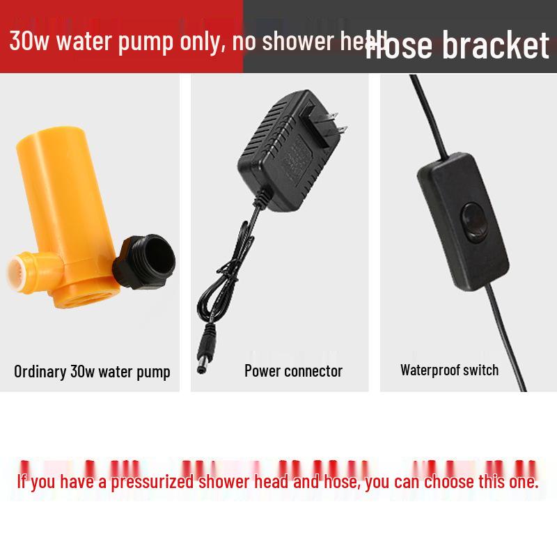 Portable Rechargeable Electric Shower Head for Dorms, Rentals, Outdoors