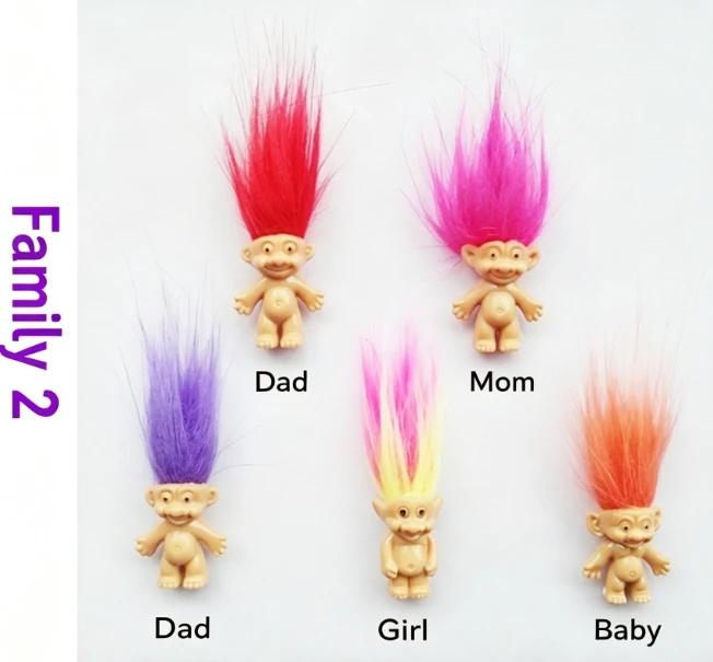 Troll Dolls Vintage Trolls Lucky Doll Figures Chromatic Adorable Cute Little Guys Collection, Party Favors Cartoon Anime Gifts