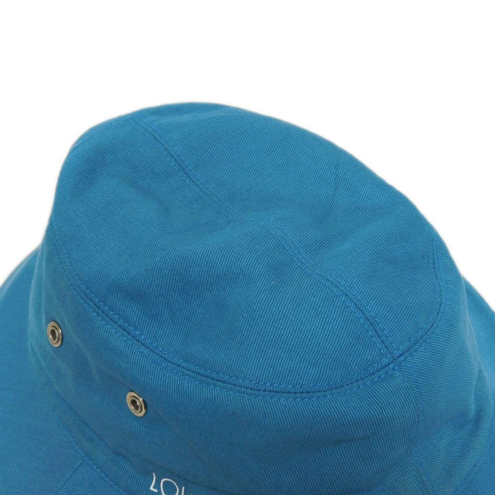 Used 12564 Reversible Bucket Hat M76213 7919 60 Logo Blue Polyester Chapeau Monogram Denim Cotton White Men's from