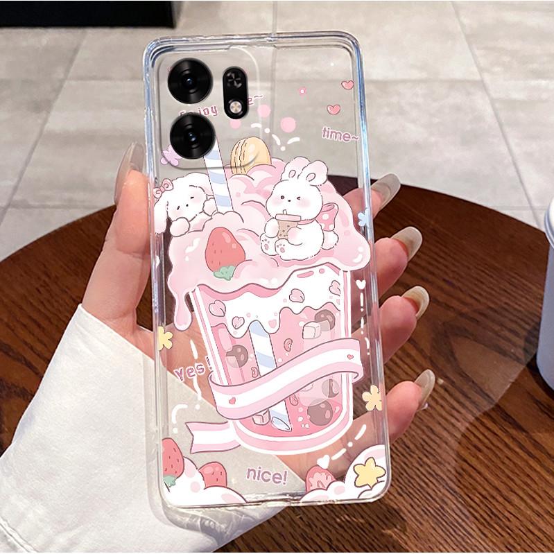 Cute Funny Graffiti Cat Pattern Phone Case For Honor Play 60A 5G / Honor X6d 5G Transparent TPUck Shockproof Soft Casing
