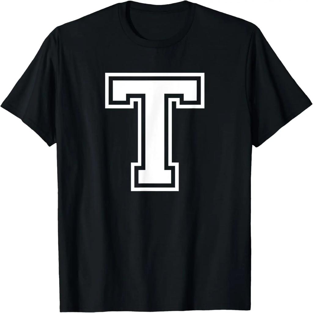 Buchstabe T Initialen Varsity Alphabet Monogramm T-Shirt