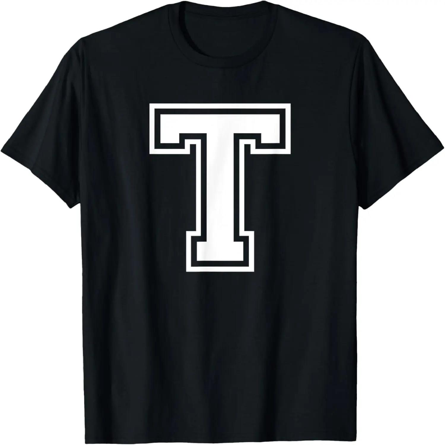 

Letter T Name Initial Varsity Alphabet Monogram T-Shirt XXXXXL чорний