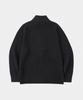 LETTERCOMO High-Neck Kato Wool Knit Zip-Up Black