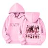 Kids Long Sleeve Letter Print Pullover Hoodie Loose Fit Casual Sweatshirt for Boys and Girls