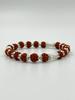 Red Rudraksha Bead Bracelet,  Bold Stylish and Beautiful Bracelet, Polished Gold-Tone Beaded Bracelet, Perfect Gift Ideas