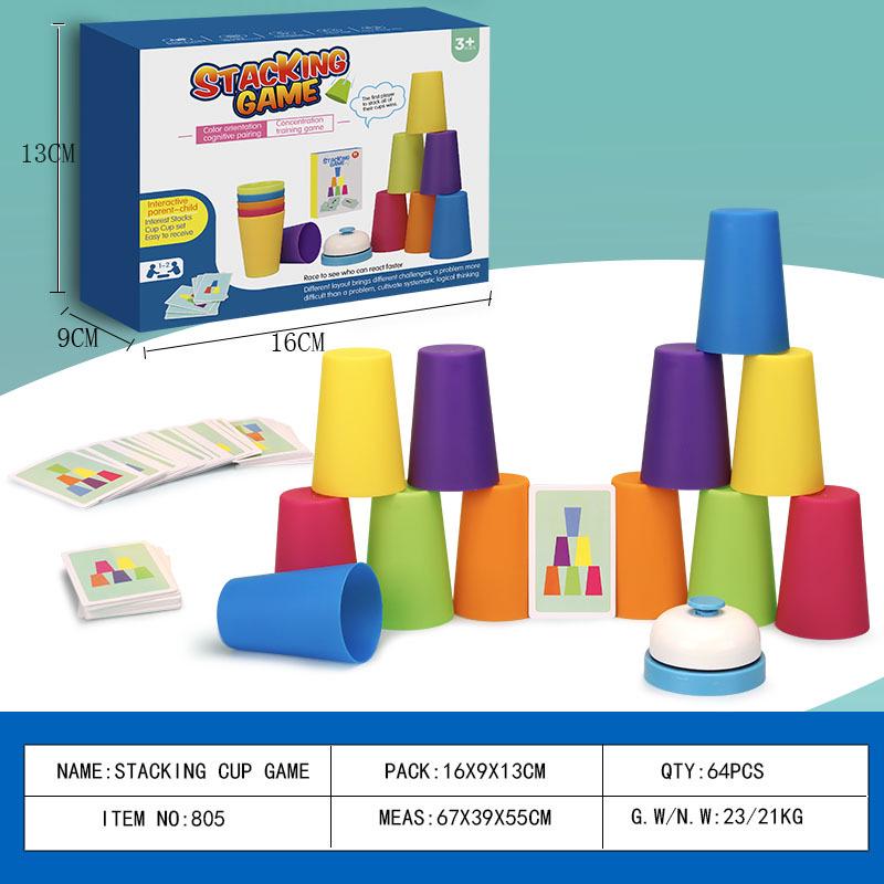 Cross-Border Battle Stacking Cups: Color Sorting & Cognitive Training Educational Game