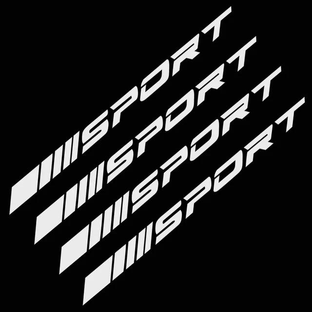 Fashion 4pc Car Stickers Wheel Wheels Sports Racing DIY Stripe Decoration Stickers Badge Car Styling Car SUV