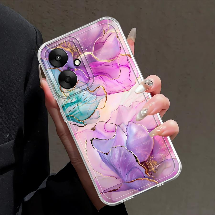 Flower Marble Case for Xiaomi Mi 11 Lite 11T Pro Soft Phone Cover