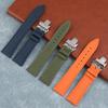Woven FKM Watchband Fluororubber Belt With Back Leather Watch Strap For Longines L2 L3 L4 Masters COLLECTION Watch Belt Bracelet