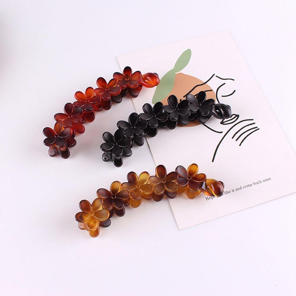 Sweet Shower Women Fashion Accessories Hair Claw Flower Banana Clips Acrylic Vintage Hair Clips
