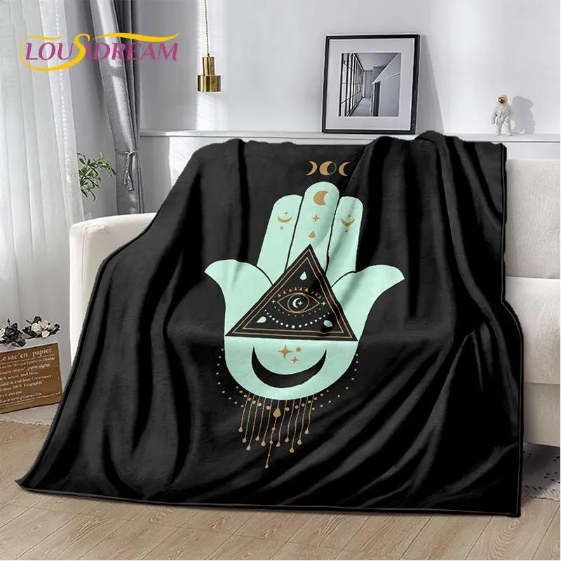 Cobertor de pelúcia macio Evil Eye Nazar Tree of Life, cobertor de flanela para sala de estar, quarto, cama, sofá, capa de piquenique para crianças