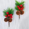 10PCS DIY Christmas Ornament Pine Cone Xmas Gift Box Decor Christmas Pine Cone  Party Supplies