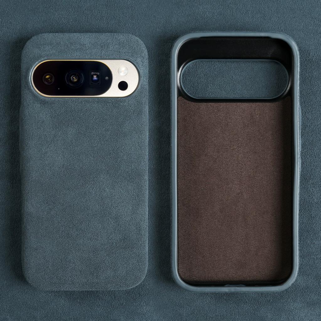Alcantara Case for Google Pixel 10 Pro Pixel 9 XL Pixel 8A 7 Premium Business Slim Suede Leather Full Body Shockproof Protective Cover