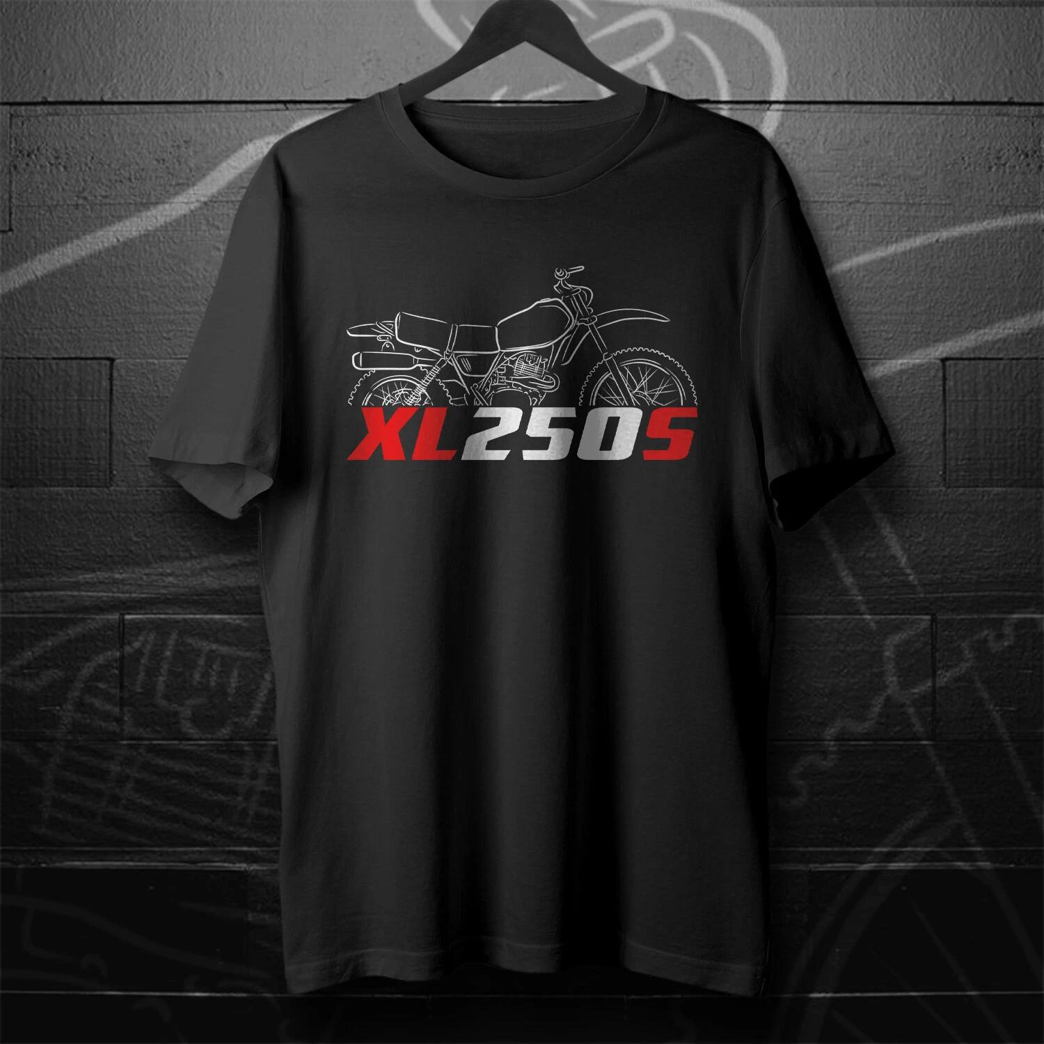 Black men s and women s T-shirt Honda XL250S 1978-1981 - Motorcycle XS